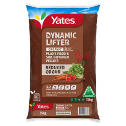 Yates 15kg Dynamic Lifter Organic Plant Food & Soil Improver Pellets  Reduced Odour